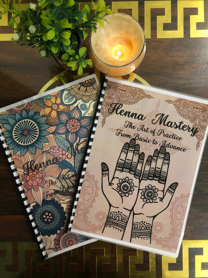 Pack of any 2 Henna Tracing Books of your choice with Reusable Acrylic sheet, a practice cone