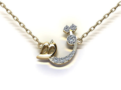 Diamond-Encrusted Letter Necklace